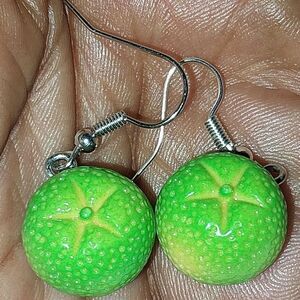 Super cute orange fruit earrings